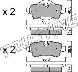 Trusting 785.0 - Brake Pad Set, disc brake autospares.lv