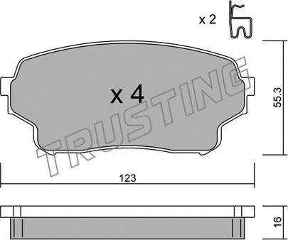 Trusting 781.0 - Brake Pad Set, disc brake autospares.lv