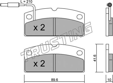 Trusting 783.1 - Brake Pad Set, disc brake autospares.lv