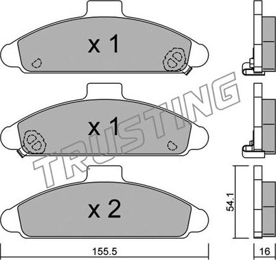 Trusting 739.0 - Brake Pad Set, disc brake autospares.lv