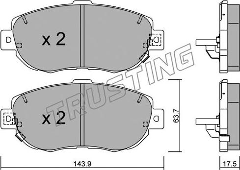 Trusting 772.0 - Brake Pad Set, disc brake autospares.lv