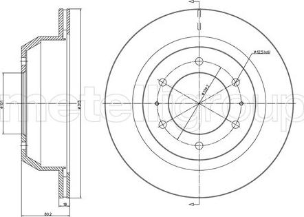 Patron PBD1308 - Brake Disc autospares.lv