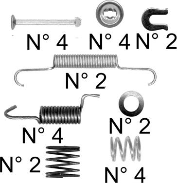 Trusting K457 - Accessory Kit, brake shoes autospares.lv