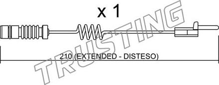 Trusting SU.099 - Warning Contact, brake pad wear autospares.lv