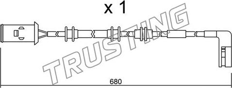 Trusting SU.093 - Warning Contact, brake pad wear autospares.lv