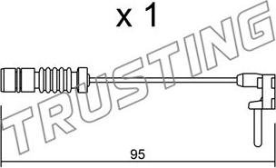 Trusting SU.011 - Warning Contact, brake pad wear autospares.lv