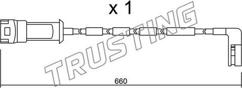 Trusting SU.082 - Warning Contact, brake pad wear autospares.lv