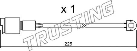 Trusting SU.075 - Warning Contact, brake pad wear autospares.lv