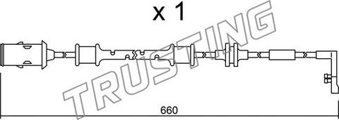 Trusting SU.142 - Warning Contact, brake pad wear autospares.lv