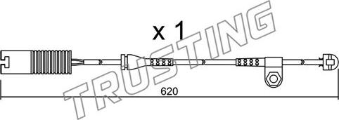 Trusting SU.154 - Warning Contact, brake pad wear autospares.lv