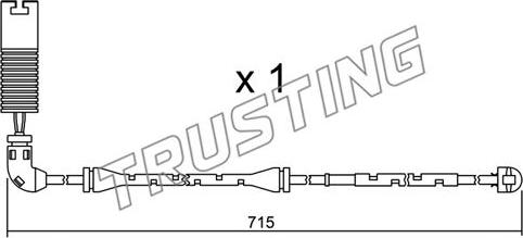 Trusting SU.155 - Warning Contact, brake pad wear autospares.lv