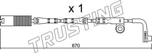 Trusting SU.150 - Warning Contact, brake pad wear autospares.lv