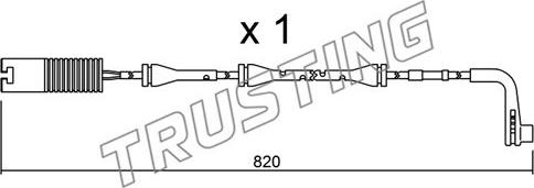 Trusting SU.151 - Warning Contact, brake pad wear autospares.lv