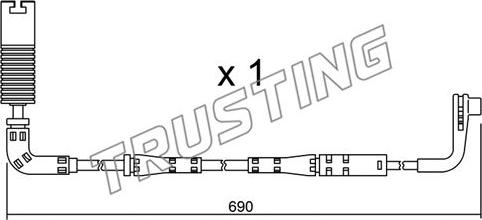 Trusting SU.157 - Warning Contact, brake pad wear autospares.lv