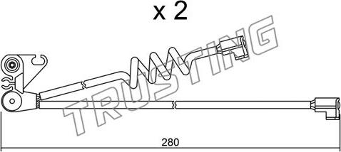 Trusting SU.169K - Warning Contact, brake pad wear autospares.lv