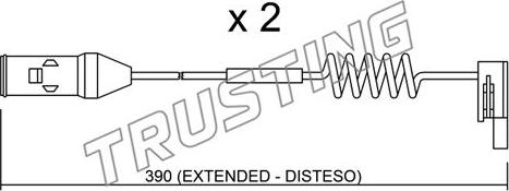 Trusting SU.167K - Warning Contact, brake pad wear autospares.lv