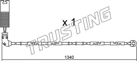 Trusting SU.113 - Warning Contact, brake pad wear autospares.lv