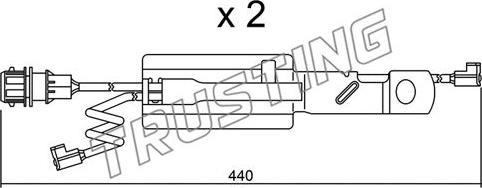 Trusting SU.179K - Warning Contact, brake pad wear autospares.lv