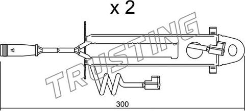 Trusting SU.173K - Warning Contact, brake pad wear autospares.lv