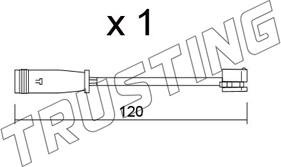 Trusting SU.398 - Warning Contact, brake pad wear autospares.lv