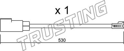 Trusting SU.340 - Warning Contact, brake pad wear autospares.lv