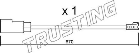 Trusting SU.341 - Warning Contact, brake pad wear autospares.lv