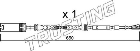 Trusting SU.304 - Warning Contact, brake pad wear autospares.lv