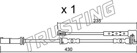 Trusting SU.311 - Warning Contact, brake pad wear autospares.lv