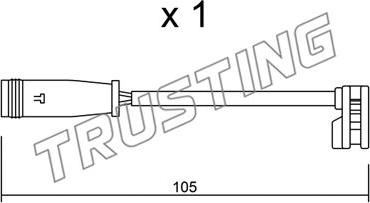 Trusting SU.313 - Warning Contact, brake pad wear autospares.lv