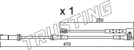 Trusting SU.338 - Warning Contact, brake pad wear autospares.lv