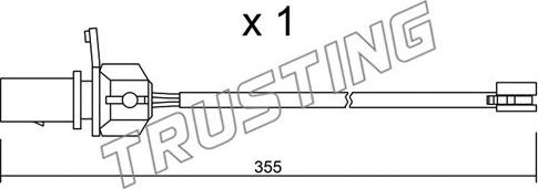 Trusting SU.332 - Warning Contact, brake pad wear autospares.lv