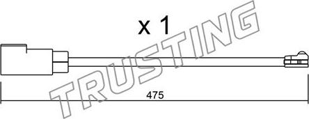 Trusting SU.329 - Warning Contact, brake pad wear autospares.lv