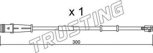 Trusting SU.320 - Warning Contact, brake pad wear autospares.lv