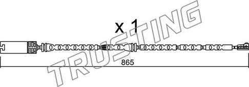 Trusting SU.299 - Warning Contact, brake pad wear autospares.lv