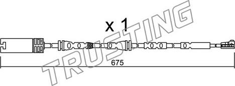 Trusting SU.298 - Warning Contact, brake pad wear autospares.lv