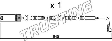 Trusting SU.297 - Warning Contact, brake pad wear autospares.lv