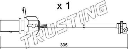 Trusting SU.248 - Warning Contact, brake pad wear autospares.lv