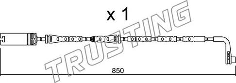 Trusting SU.259 - Warning Contact, brake pad wear autospares.lv