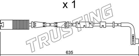 Trusting SU.205 - Warning Contact, brake pad wear autospares.lv