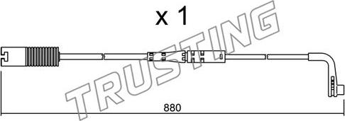 Trusting SU.207 - Warning Contact, brake pad wear autospares.lv