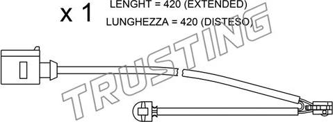 Trusting SU.217 - Warning Contact, brake pad wear autospares.lv