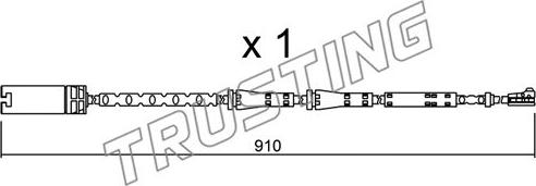 Trusting SU.282 - Warning Contact, brake pad wear autospares.lv