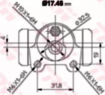 TRW BWA129 - Wheel Brake Cylinder autospares.lv