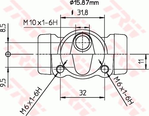 TRW BWB139 - Wheel Brake Cylinder autospares.lv