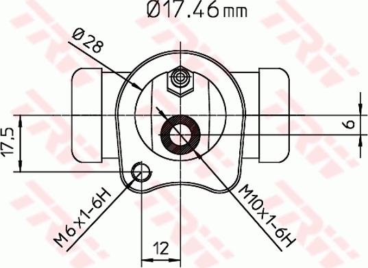 TRW BWC115 - Wheel Brake Cylinder autospares.lv