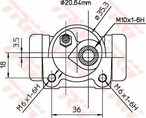 TRW BWF161 - Wheel Brake Cylinder autospares.lv