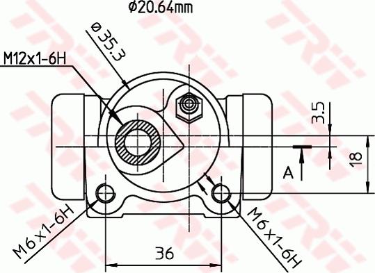 TRW BWF170 - Wheel Brake Cylinder autospares.lv