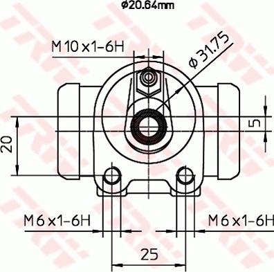 TRW BWF286 - Wheel Brake Cylinder autospares.lv