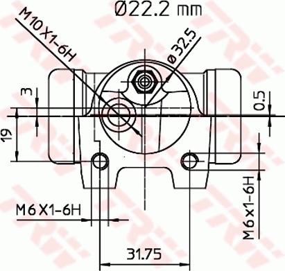 TRW BWH132 - Wheel Brake Cylinder autospares.lv