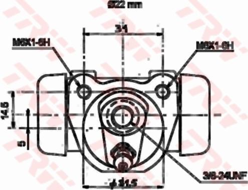 TRW BWH175 - Wheel Brake Cylinder autospares.lv